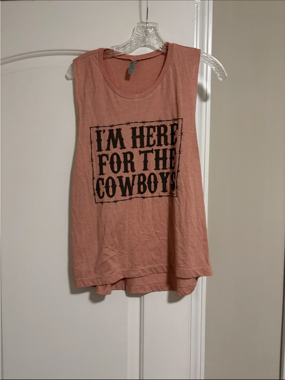 SOURCE UNKNOWN, Pink Graphic Muscle Tank, Size XL